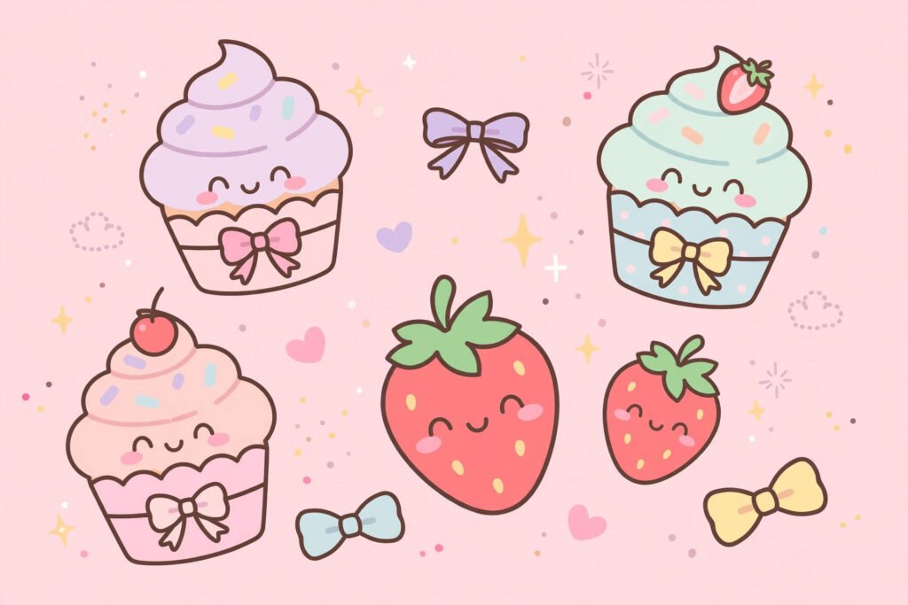Sweet dessert inspired cute usernames for girls with cupcakes and bows