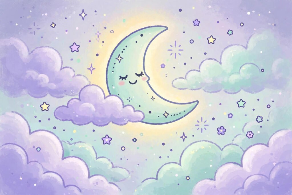 Dreamy celestial cute usernames for girls with moon stars and clouds