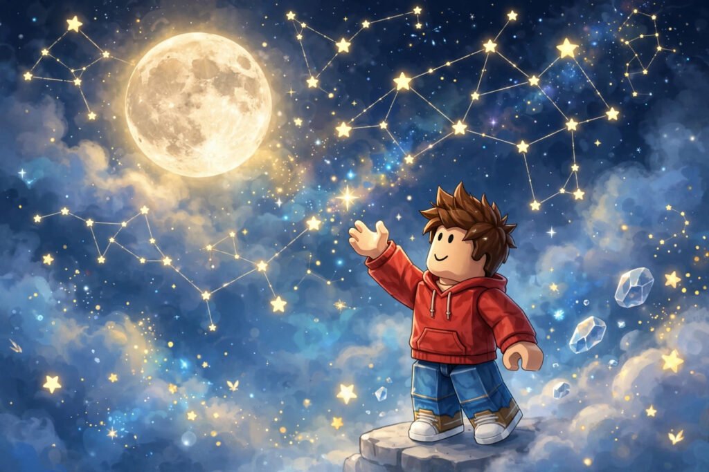Celestial moon and star aesthetic Roblox username ideas
