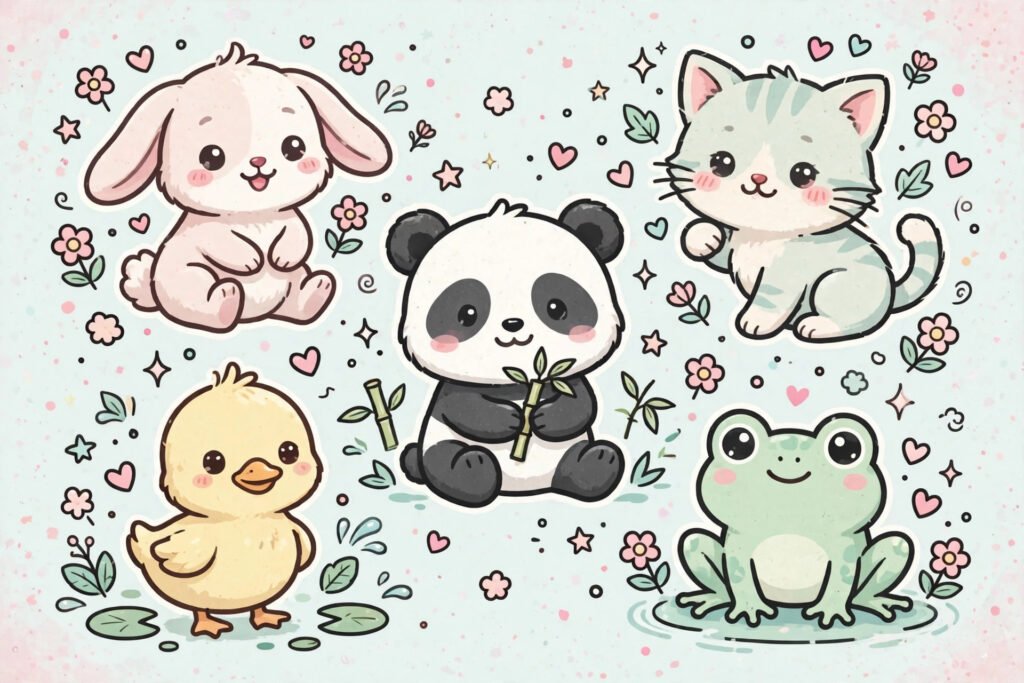 Kawaii baby animal art for cute Discord usernames list