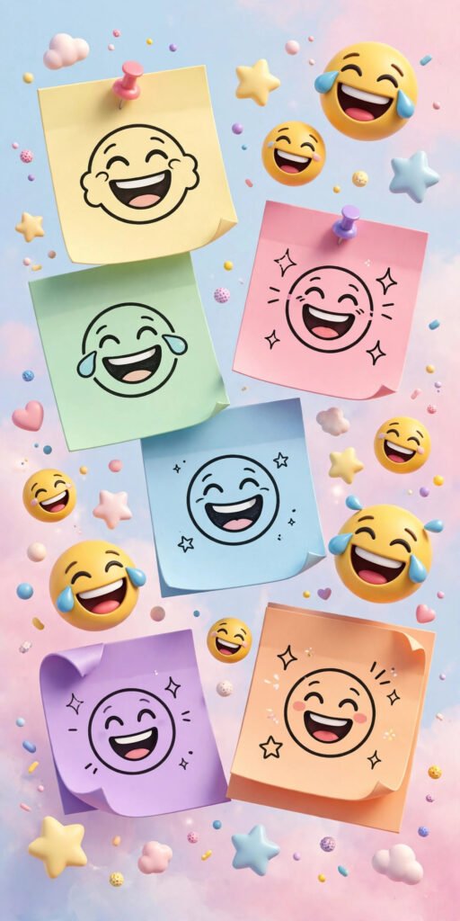 Hilarious instagram username ideas written on colorful sticky notes with doodles
