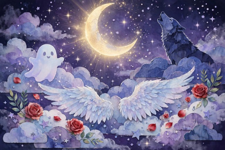 Beautiful usernames with words in them like Luna, Ghost and Moon in a dreamy night collage