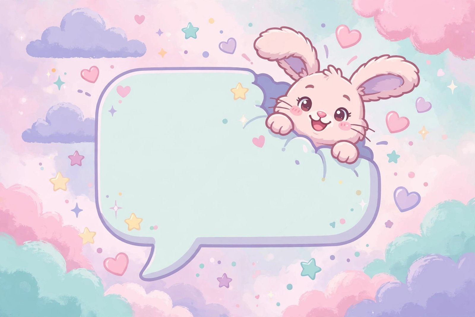 Cute Discord usernames with soft pastel art and adorable bunny avatar