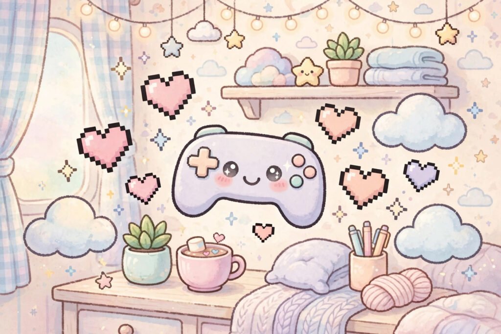 Cozy pastel gaming art for cute gaming usernames for boys