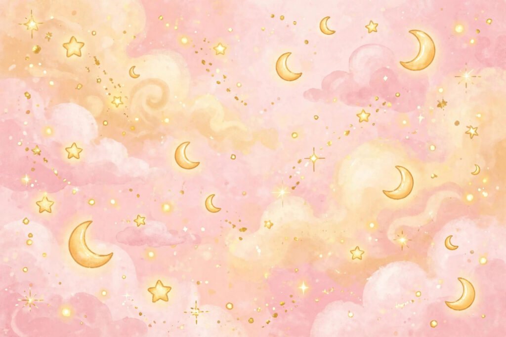 Cute pastel glowing stars and moons for star usernames