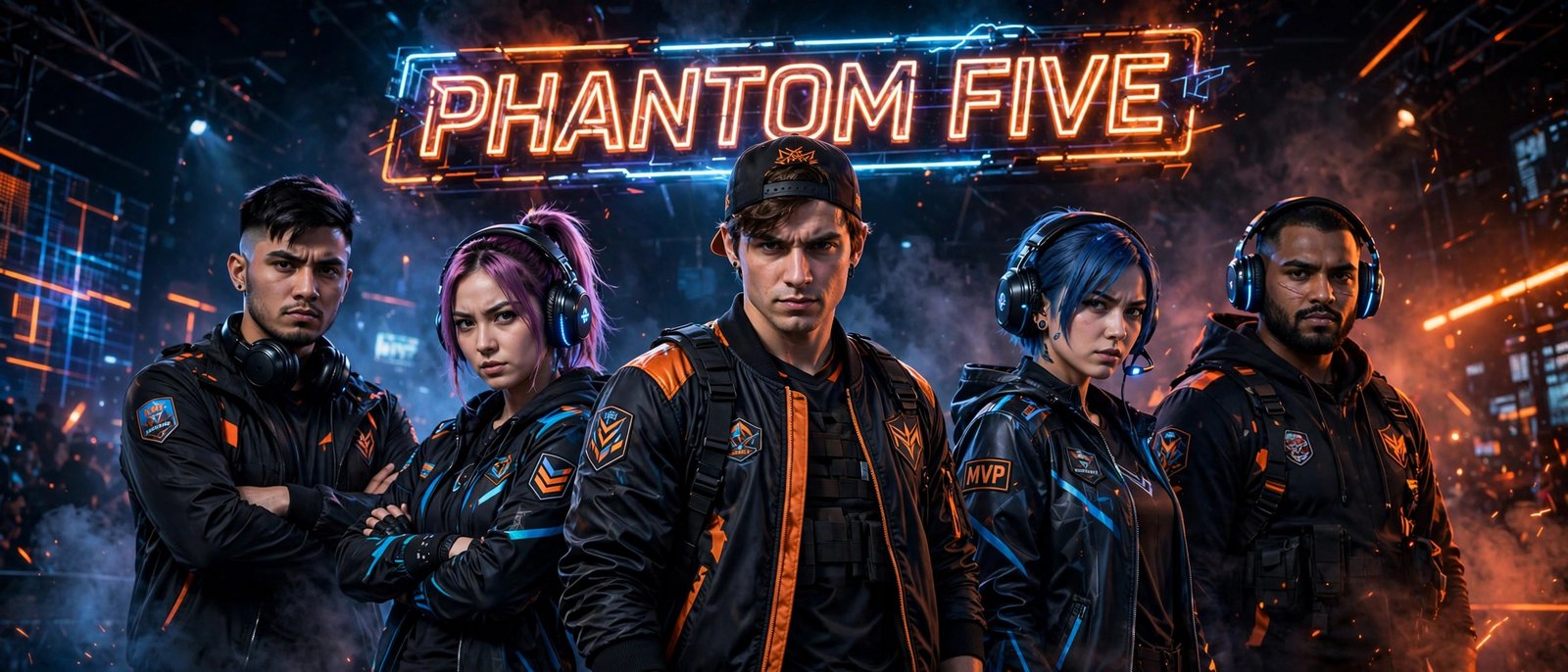 Cool clan names banner showing a gaming squad ready for battle