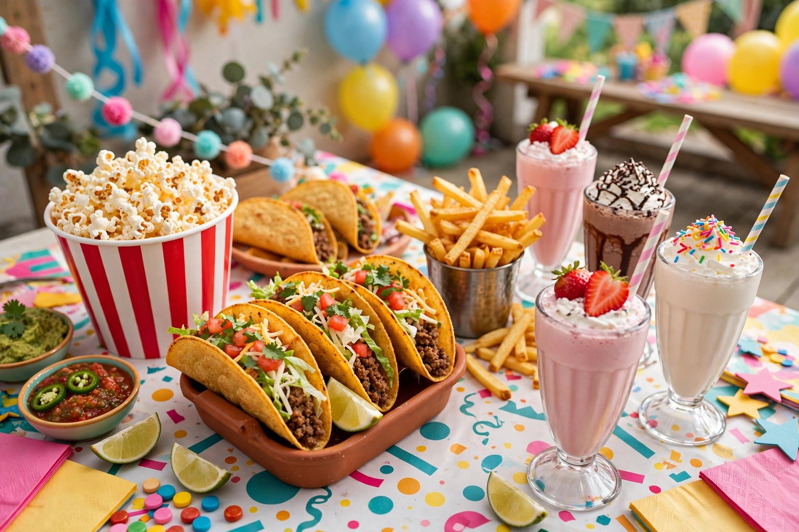 Colorful party snacks for funny food usernames and TikTok clips