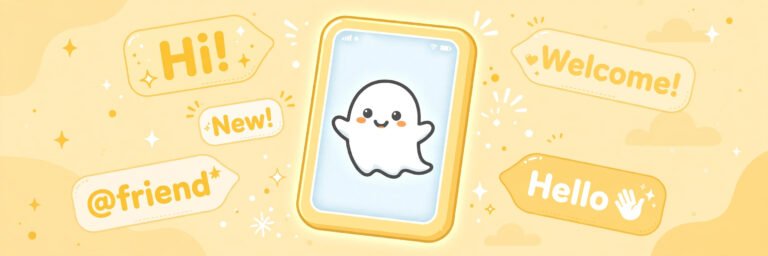 Glowing ghost over a phone showing Snapchat username generator ideas