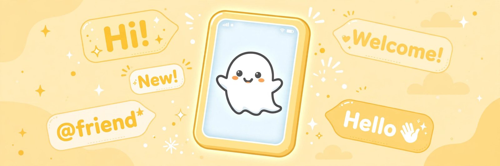 Glowing ghost over a phone showing Snapchat username generator ideas