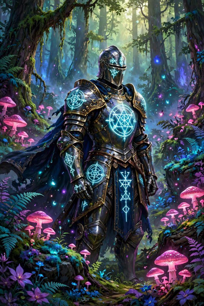 Fantasy knight artwork showing RPG gaming username ideas inspiration