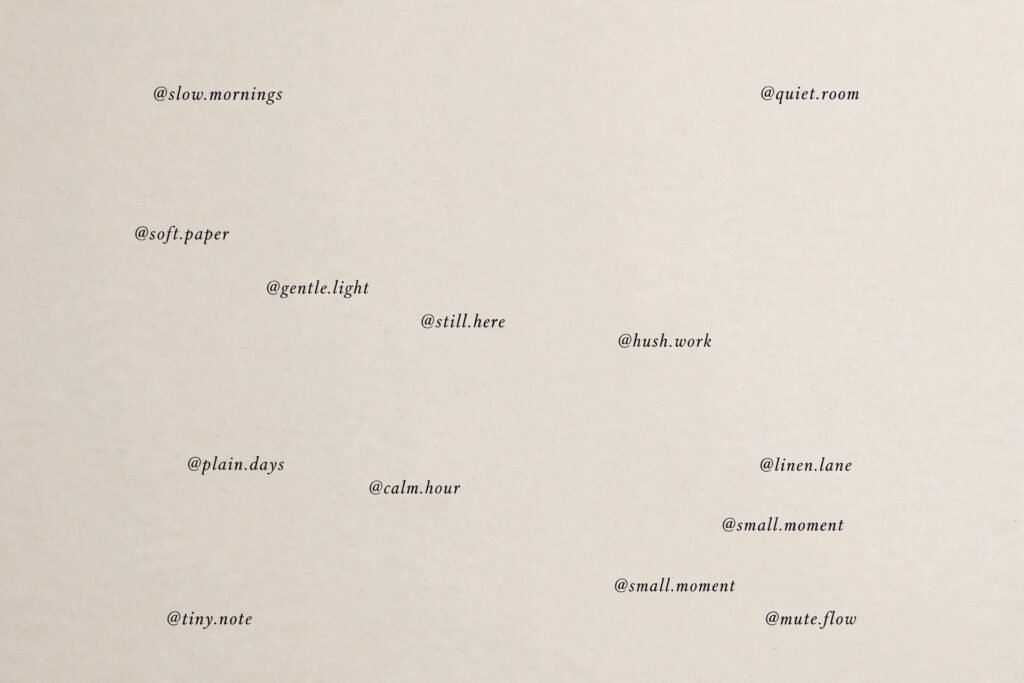 Minimalist classy Instagram username ideas in elegant thin typography