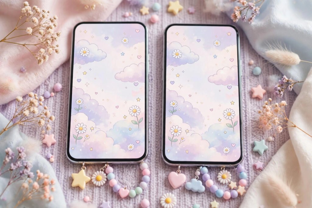 Aesthetic matching usernames for best friends in pastel style